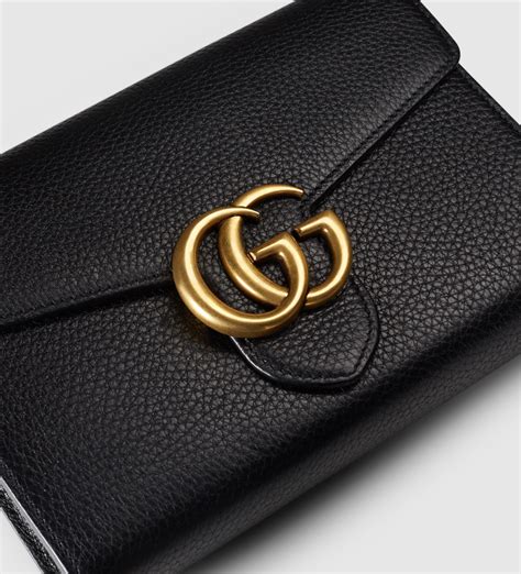 gucci gg marmont leather wallet-on-chain|gucci signature wallet on chain.